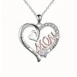European and American necklace mom double heart two-color necklace high value Mother's Day gift