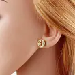 AS jewelry love smile earrings female versatile gold-plated zircon star earrings eru02