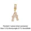 Hot selling zircon English letter necklace European and American fashion hip hop men and women 26 letter necklace nkb174