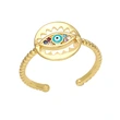 Clearance European and American hand jewelry colored gemstone zircon eye ring devil eye ring riq04