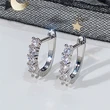 New simple straight row zircon earrings literary and fresh earrings for girlfriends and best friends