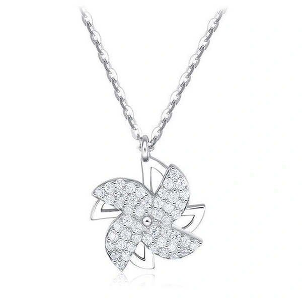 Live streaming accessories hot style rotatable windmill necklace female niche clavicle chain pendant