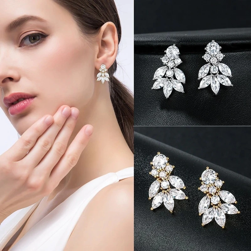 Horse eye light luxury jewelry geometric high-end dress accessories earrings high luxury Internet celebrity jewelry