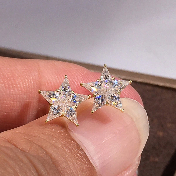 Attendance exquisite star earrings for women daily simple fashion accessories y2k sweet style personality