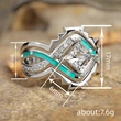  Factory direct sales of new three-piece ring sets with a futuristic, sweet, cool, and geometric feel.
