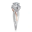 Inlaid zircon sparkling ring female fashion geometric lines staggered ring trend light luxury bridal jewelry