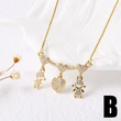 AS jewelry hot selling gold-plated boy and girl couple hug pendant necklace clavicle chain nkb071