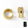 AS jewelry hot sale irregular c-shaped earrings female gold-plated zircon ear bone clip earrings erv68