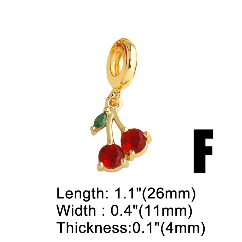 AS jewelry European and American copper plated real gold oil drop fruit cherry strawberry bracelet brm53 bracelet