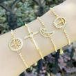 Internet celebrity girlfriend bracelet niche design simple cross tree of life zircon bracelet European and American hand jewelry bre15
