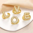 AS jewelry 26 English letters ring female gold-plated full zircon open ring rih31