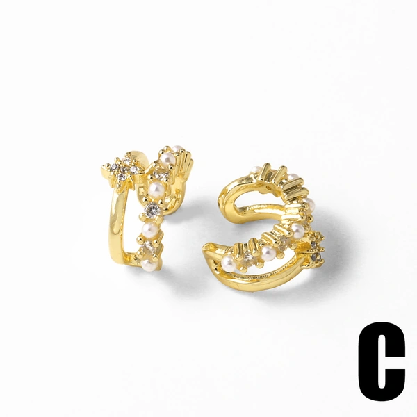 AS jewelry Europe and the United States hot selling full zircon star ear bone clip earrings earrings era075 ear cuff