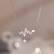 The same style of jewelry light luxury niche beating heart pendant necklace electrocardiogram necklace clavicle necklace for women