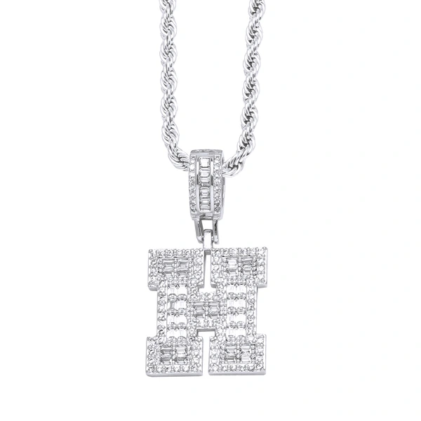 Clearance jewelry hot sale square 26 English letters pendant gold-plated necklace clavicle chain female nkb369