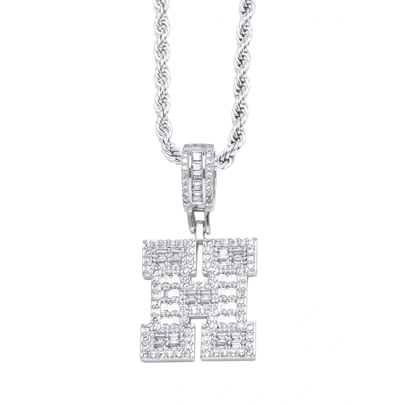 Clearance jewelry hot sale square 26 English letters pendant gold-plated necklace clavicle chain female nkb369