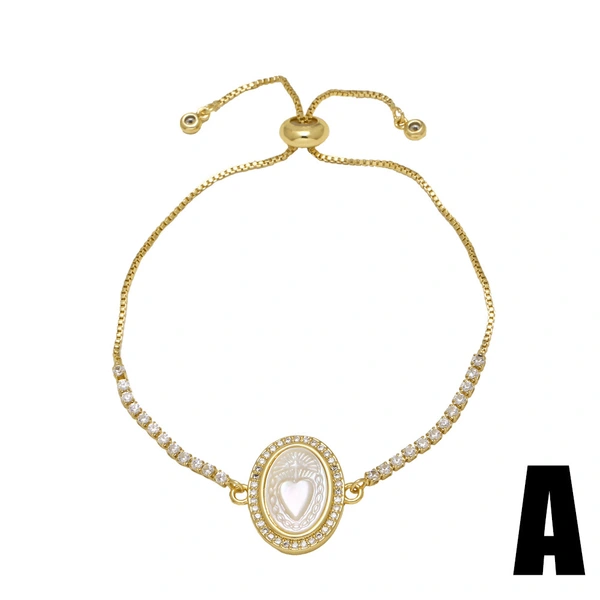 AS jewelry European and American love Virgin Mary bracelet female copper plated 18k gold bow bracelet brm21