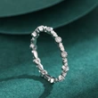 Commuting simple minimalist ring for women, daily matching fashion accessories, exquisite full diamond popular jewelry