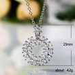   New accessories fashion simple wreath women's pendant necklace micro-inlaid zircon platinum jewelry