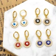 Clearance European and American jewelry personality oil drop heart-shaped devil eye earrings women's trendy all-match earrings ert56