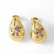 AS jewelry shopee love water drop earrings female gold-plated five-pointed star butterfly inlaid zircon earrings erw57
