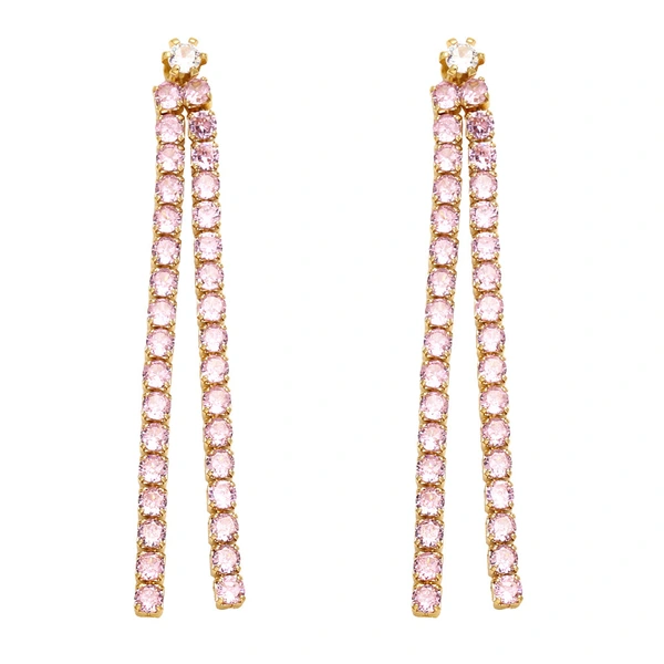 Clearance European and American jewelry long simple full diamond tassel earrings trendy niche design earrings earrings era321