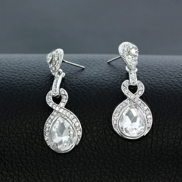 AS jewelry European and American fashion simple bridal wedding earrings temperament all-match personality water drop earrings earrings erj06