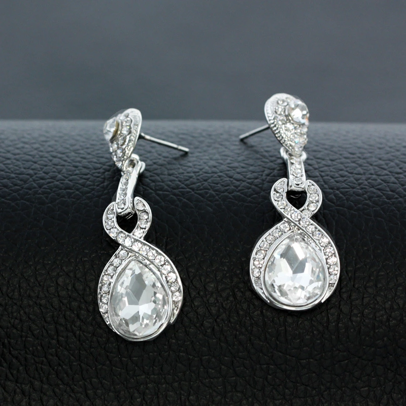 AS jewelry European and American fashion simple bridal wedding earrings temperament all-match personality water drop earrings earrings erj06