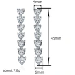 Love long chain shiny earrings for women inlaid with zircon fashionable girl earrings popular ultra-thin gift