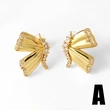 New hot selling butterfly earrings for women gold-plated and inlaid with zircon five-pointed star love earrings ert76
