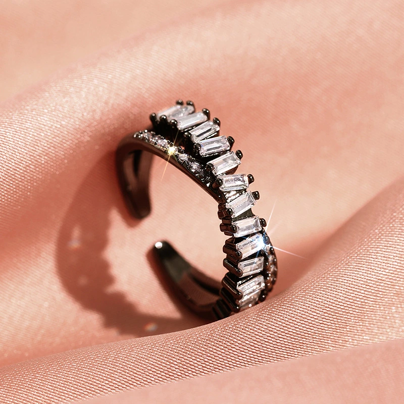  Fashionable personality light luxury index finger ring opening adjustable cold style ring European and American hot selling ring