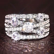   Wedding ladies niche ring female round line cross design niche style single ring