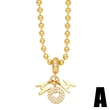 Clearance fashion simple English letter love pendant full diamond zircon letter necklace female nkq11