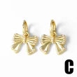 AS jewelry European and American simple fashion love bear bow pendant earrings female gold-plated earrings ers86