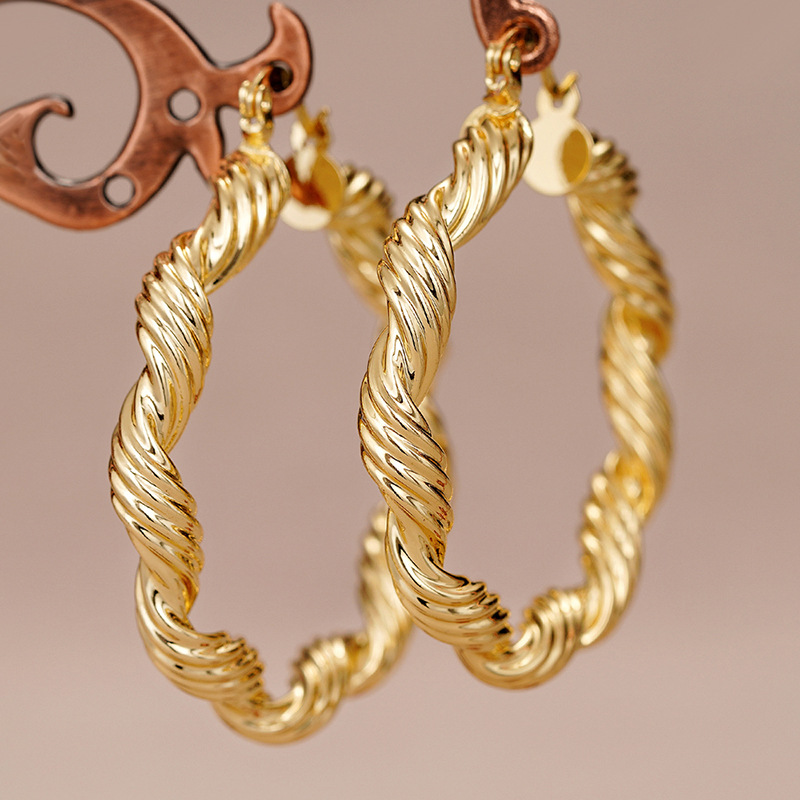 Pinxixi trendy earrings for women, multi-layer rotating thread niche jewelry, punk metal, internet celebrity style