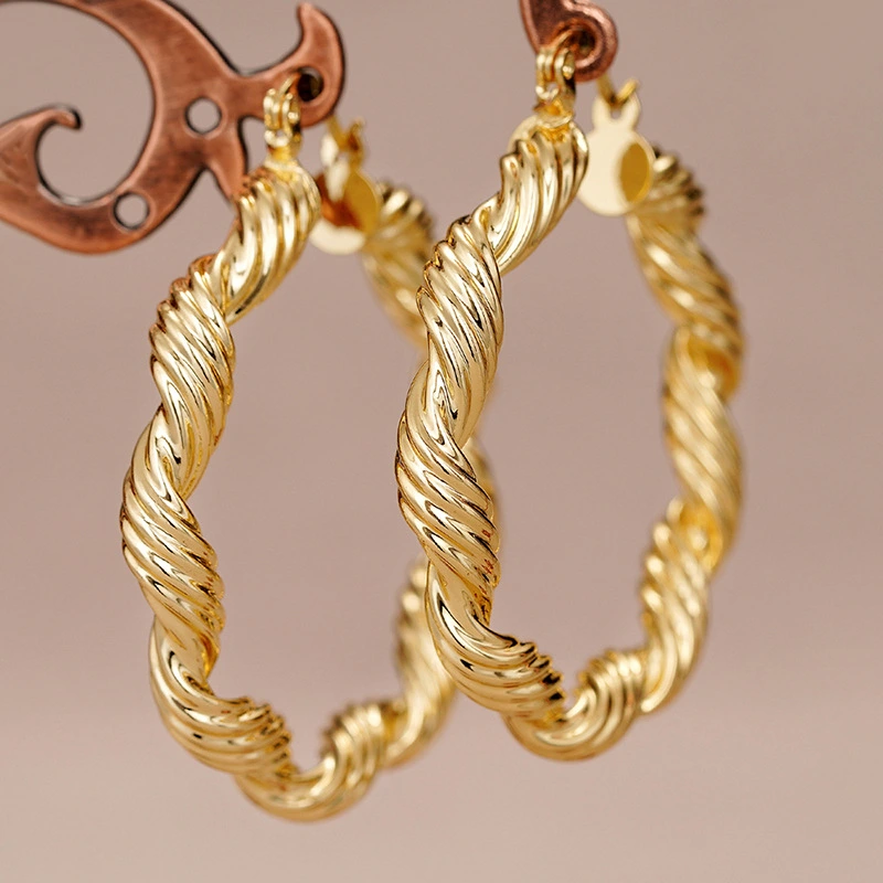 Pinxixi trendy earrings for women, multi-layer rotating thread niche jewelry, punk metal, internet celebrity style