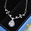 Korean style necklace for women, short deer antler diamond necklace, simple clavicle necklace for women