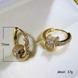Small waist good luck earrings for women simple detachable full zircon earrings fashionable copper earrings