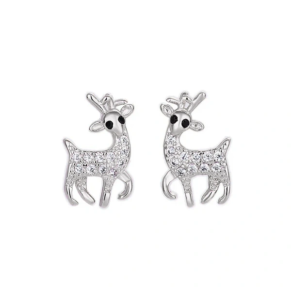  Sweet and exquisite deer earrings Christmas fashion festival earrings Korean style new simple cute earrings