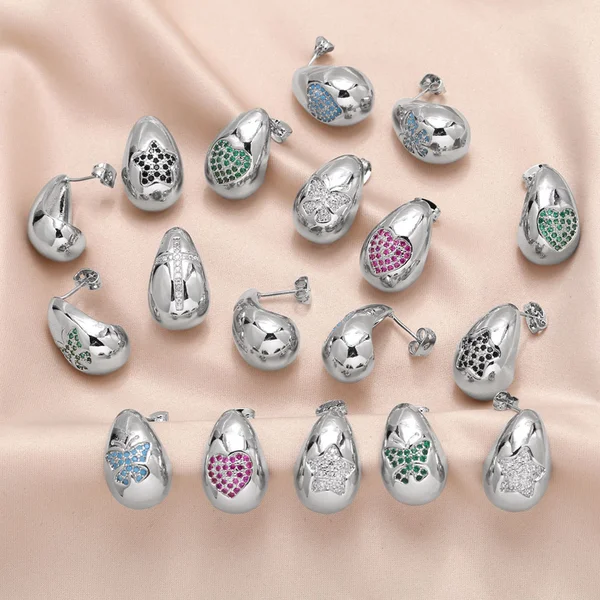 Hot selling water drop earrings for women gold-plated love cross butterfly earrings earrings jewelry erz77