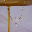 New Japanese and Korean jewelry, light luxury style, niche design, electrocardiogram necklace, diamond-studded wave heartbeat clavicle chain
