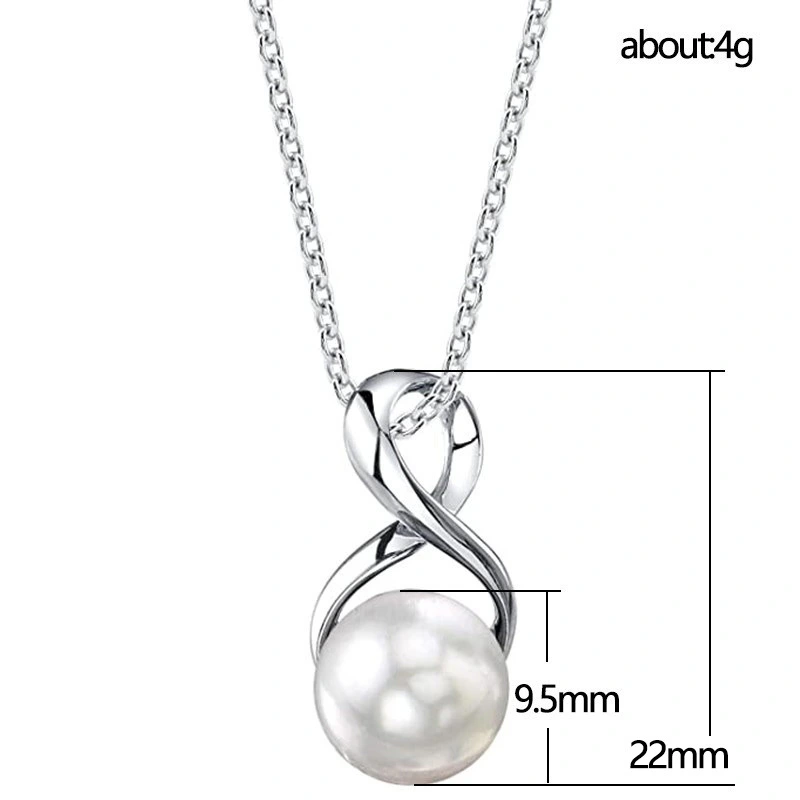 European and American cross mirror specializes in new geometric 8-shaped imitation pearl necklace wedding dinner bridal accessories