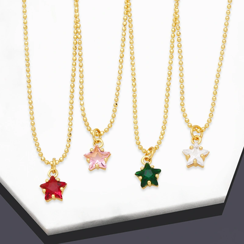 Hot selling star necklace women's fashionable and versatile clavicle necklace niche design simple jewelry wholesale nkb629