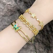 Light luxury high-end full diamond zircon butterfly bracelet female niche design star five-pointed star bracelet brd72