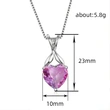   Hot selling new style heart-shaped pendant European and American versatile necklace simple floral box chain necklace