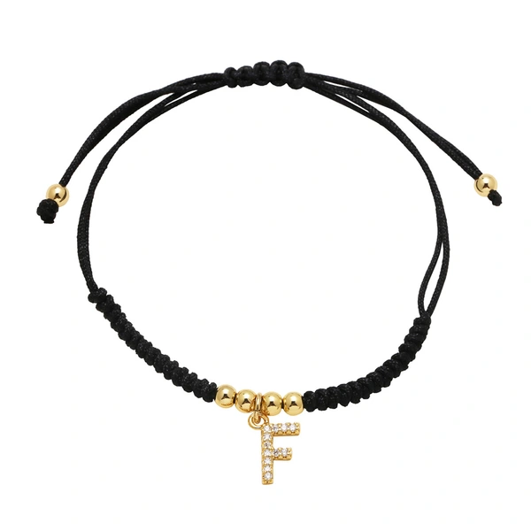 AS jewelry European and American new black bracelet 26 English letters pendant bracelet hand jewelry bra13