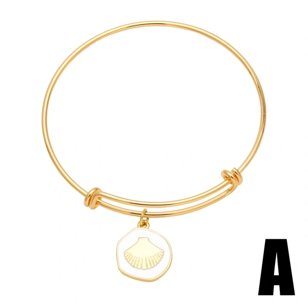 European and American simple fashion stainless steel movable bracelet bracelet niche design rudder pendant bra54