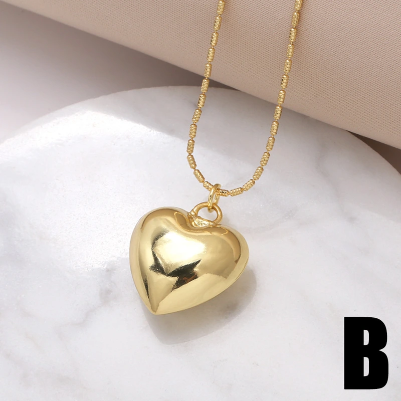 Hot selling love pendant necklace female copper plated real gold Brazilian Valentine's Day clavicle chain nkr58