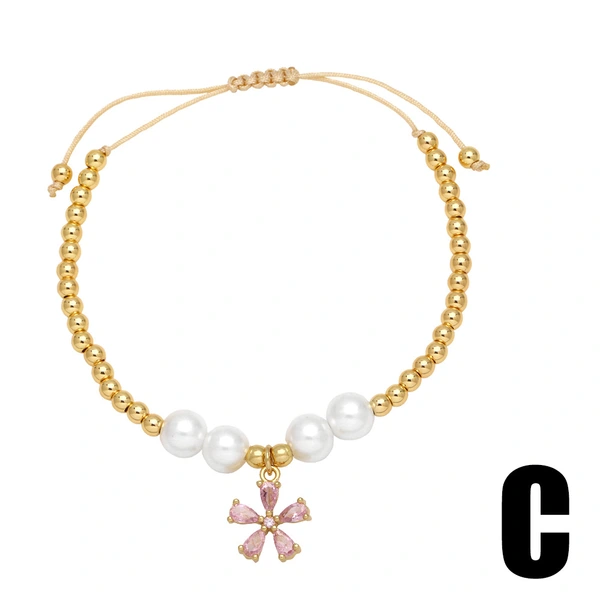 AS jewelry European and American tree of life pendant bracelet gold-plated zircon butterfly flower bracelet hand jewelry brd32