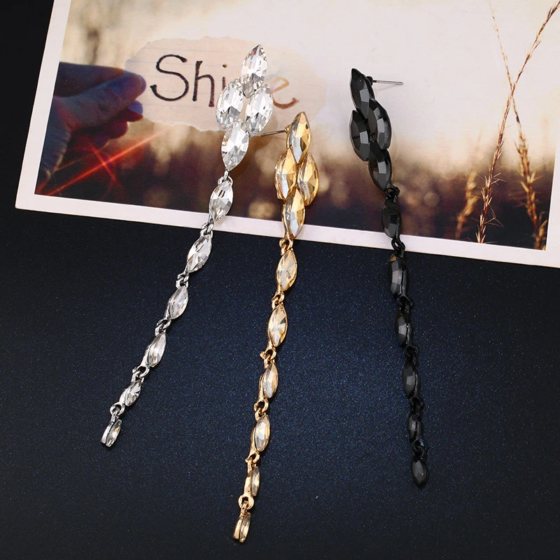 AS jewelry new alloy crystal wedding earrings ladies high-end earrings wholesale erm69