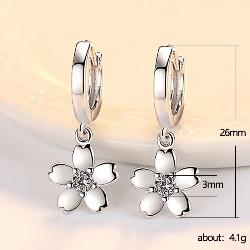    Live new earrings small fresh temperament flower earrings simple flower shape earrings for women
